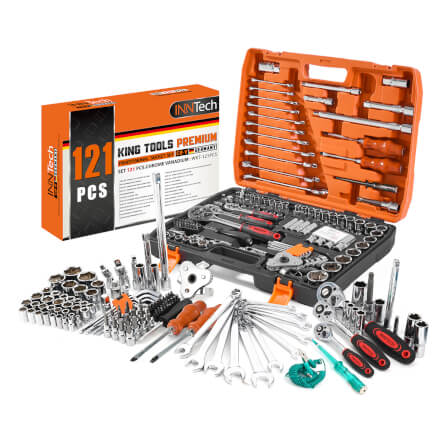 ชุดบ็อกซ์ InnTech รุ่น WKT-121PCS 1/4 , 3/8 , 1/2 นิ้ว แพ็ก 121 ชิ้น_6